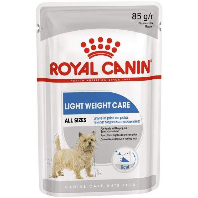 Royal Canin для собак предрасположенных к набору избыточного веса, Лайт Вейт Кэа канин Эдалт (паштет)