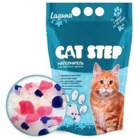 Cat Step Laguna Наполнитель силикагелевый с цветными гранулами