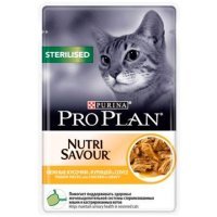Pro Plan Sterilised Для стерилизованных кошек, курица в соусе, 85г