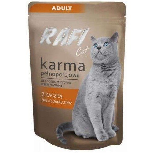 RAFI CAT - корм для взрослых кошек с уткой