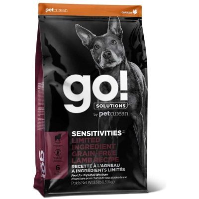 GO! Беззерновой корм для щенков и собак с ягненком для чувст. пищеварения, Sensitivities Grain Free