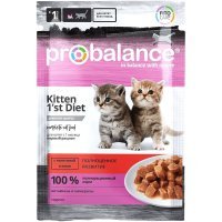 ProBalance Kitten 1`st diet паучи для котят с Телятиной, 85г