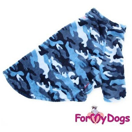 Джемпер ForMyDogs для собак синий камуфляж