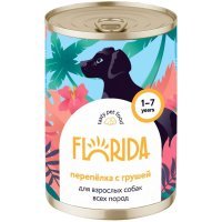 FLORIDA консервы для собак "Перепёлка с грушей"