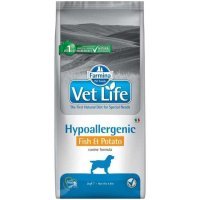 Farmina Vet Life Dog Hypoallergenic диетическое питание для собак при пищевой аллергии, Рыба, картофель