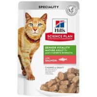 Hill's SP Vitality влажный корм для пожилых кошек, с лососем, 85г