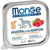 Monge Monoprotein Fruits Anatra con Lamponi Паштет из утки с малиной для собак, 150г