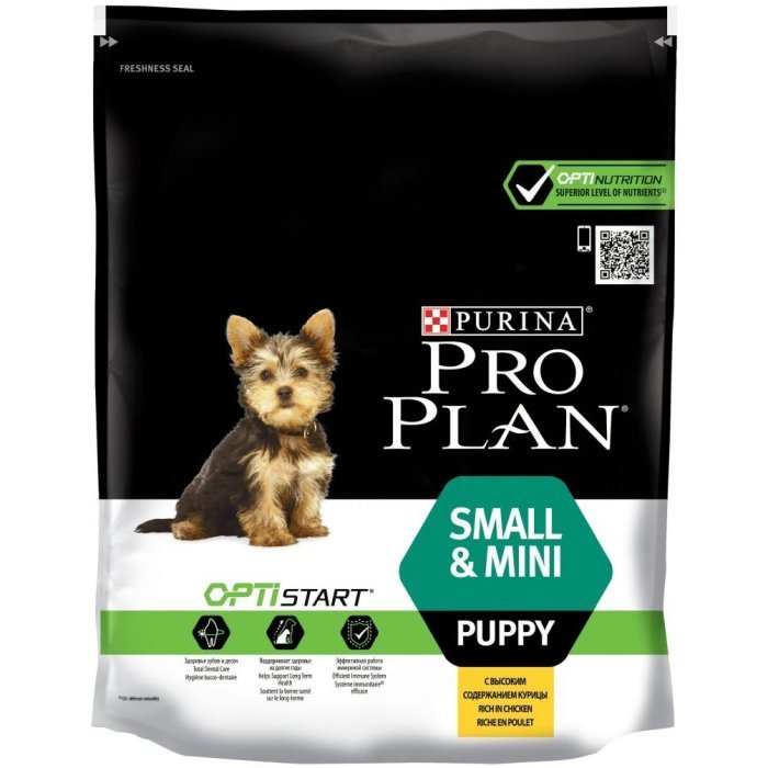 Purina Pro Plan для щенков малых и карликовых пород с курицей и рисом, Puppy Small and Mini