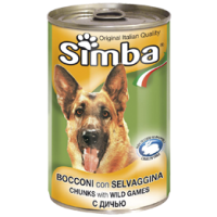 Simba Dog консервы для собак кусочки дичи, 1230г