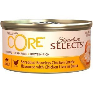 Core Signature Selects консервы из курицы с куриной печенью в виде фарша в соусе для кошек 79 г