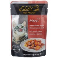 Edel Cat пауч для кошек, лосось и камбала в желе, 100г