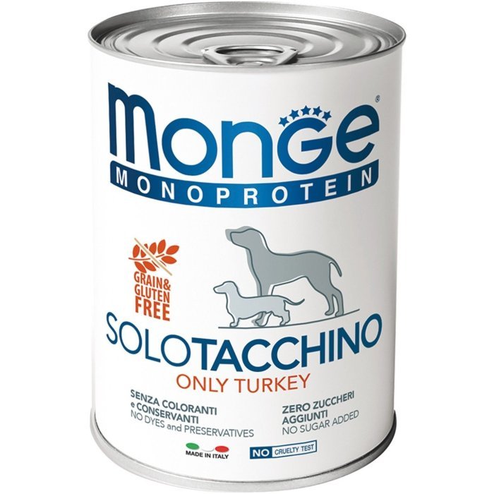 Monge Dog Monoprotein Solo консервы для собак паштет из индейки