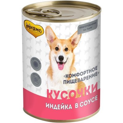 Мнямс для собак «Комфортное пищеварение» с индейкой,  400 г