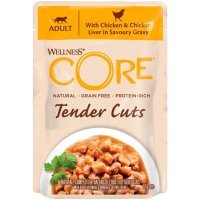 Core Tender Cuts паучи из курицы с куриной печенью в виде нарезки в соусе для кошек 85 г