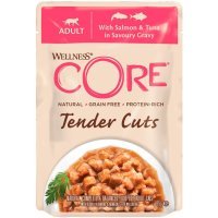 Core Tender Cuts паучи из лосося с тунцом в виде нарезки в соусе для кошек 85 г