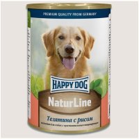 Happy Dog Natur line Консервы для собак Телятина с рисом, 410г