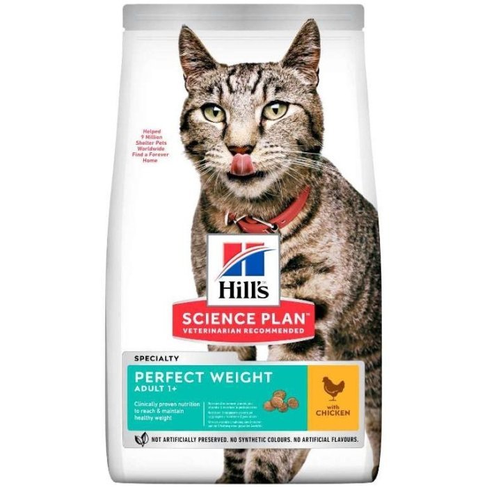Hill's Science Plan Perfect Weight сухой корм для кошек, склонных к набору веса с курицей