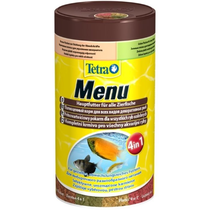 TetraMenu корм для всех видов рыб "4 вида" мелких хлопьев