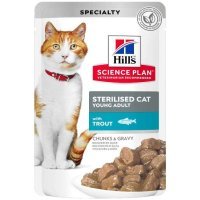 Hill's Science Plan Sterilised Cat влажный корм для кошек и котят от 6 месяцев с форелью 85 г