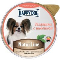 Happy Dog Natur line Консервы для собак  Телятина и Индейка паштет, 125 г