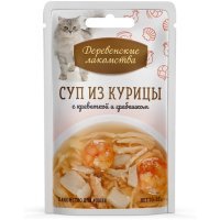 Деревенские лакомства Суп из курицы с креветкой и гребешком, 35 г