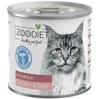 Zoodiet Metabolic улучшение метаболизма для кошек с Курицей и Говядиной 240г