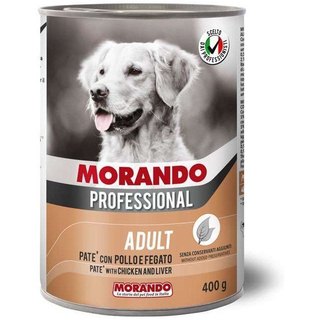 Morando Professional ADULT паштет для собак с Курицей и Печенью 400г