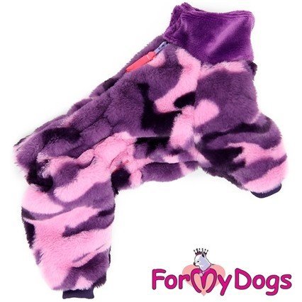 Комбинезон-шубка ForMyDogs для собак фиолетовая на девочек