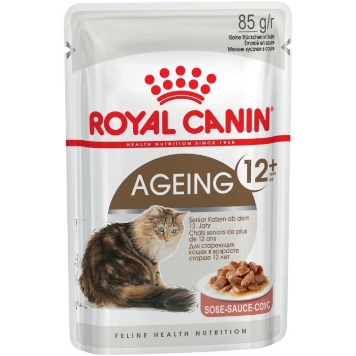 Royal Canin кусочки в соусе для кошек старше 12 лет, Эйджинг +12