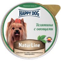 Happy Dog Natur line Консервы для собак  Телятина с овощами паштет, 125 г