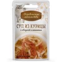 Деревенские лакомства Суп из курицы с говядиной и шпинатом, 35 г