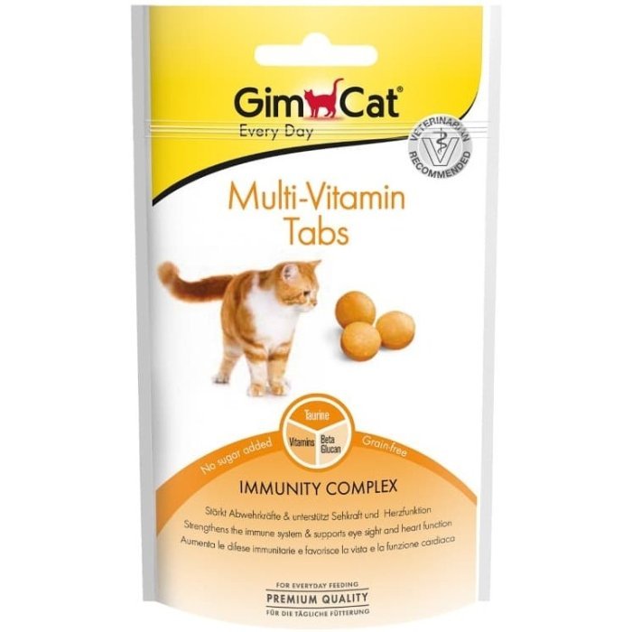 Gimcat Витамины для кошек для поддержания иммунитета "Мультивитамин табс" 40 г
