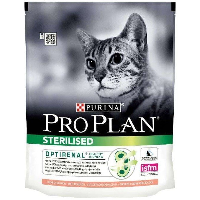 Purina Pro Plan для стерилизованных кошек и кастрированных котов, лосось