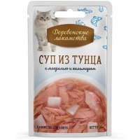 Деревенские лакомства Суп из тунца с кальмаром и макрелью, 35 г