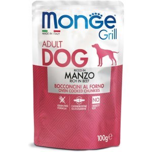 Monge Grill Pouch Manzo Паучи гриль для собак с говядиной, 100 г
