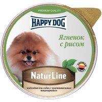 Happy Dog Natur line Консервы для собак Ягненок с рисом паштет, 125 г