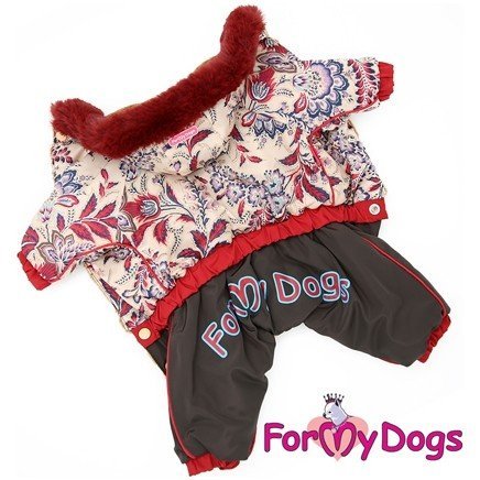 Комбинезон ForMyDogs для собак беж/коричневый на девочек