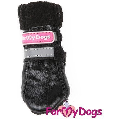 Сапоги ForMyDogs для собак зимние чёрные