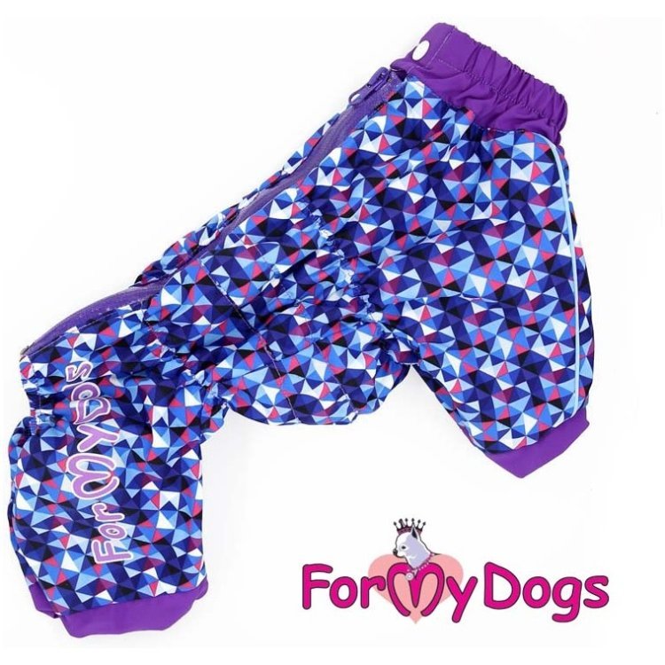 Дождевик ForMyDogs для собак фиолет на мальчиков
