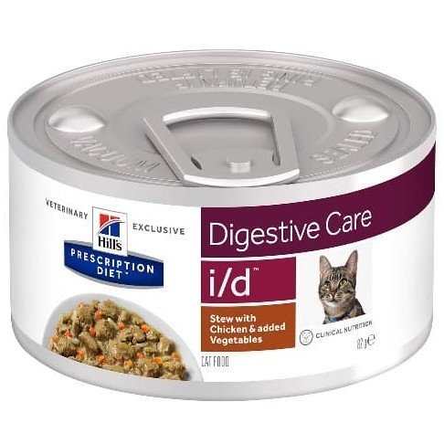 Влажный диетический корм для кошек Hill's Prescription Diet i/d Рагу, при расстройстве жкт, с курицей и добавлением овощей 82 г