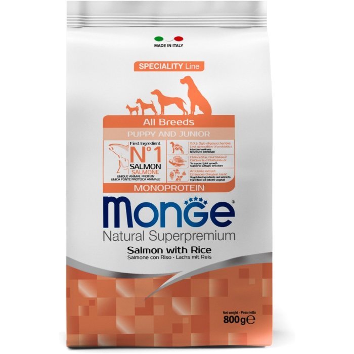Monge Dog Speciality Puppy/Junior (Корм с лососем и рисом для щенков всех пород)
