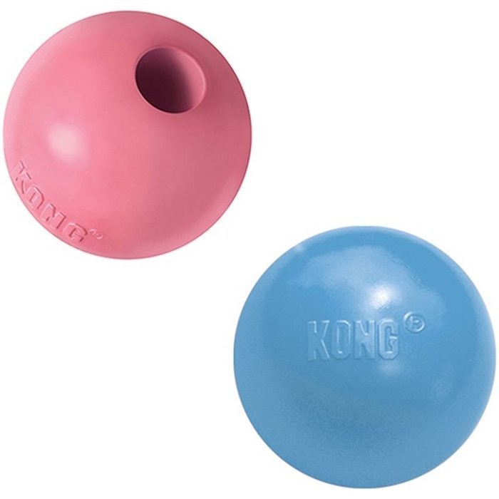 KONG Puppy игрушка для щенков "Мячик" 6 см цвета в ассортименте: розовый, голубой