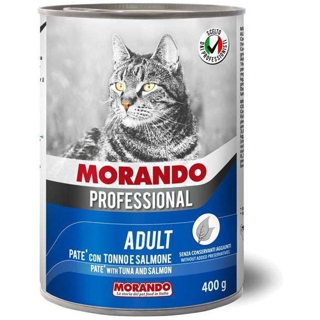 Morando Professional ADULT паштет для кошек с Тунцом и Лососем 400г