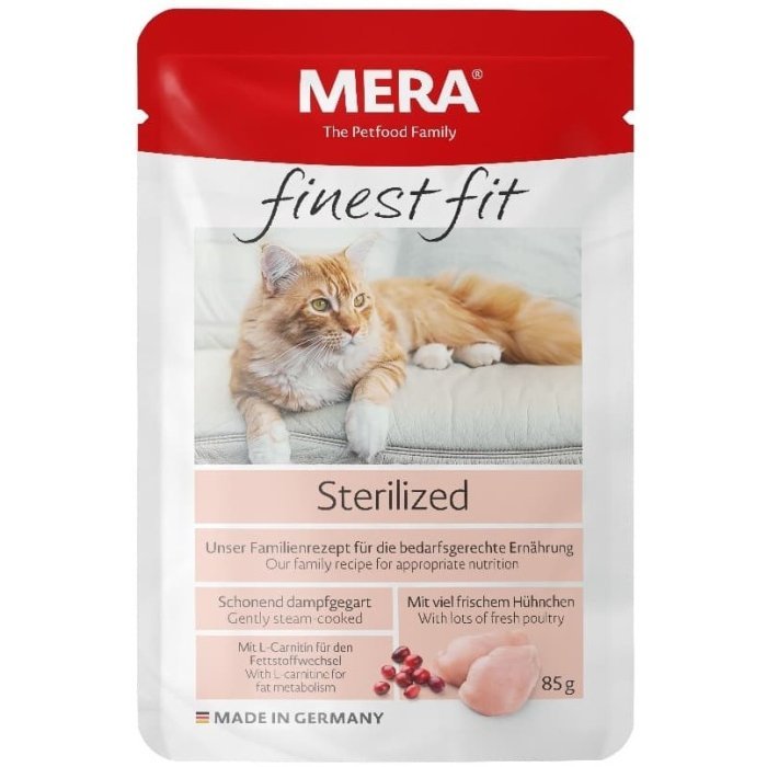 Mera Finest Fit Sterilized пауч для стерилизованных/кастрированных кошек, 85г