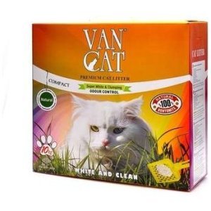 Van Cat Natural комкующийся наполнитель "100% натуральный", без пыли, коробка 10 кг