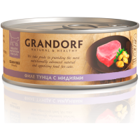 Grandorf Консервы для кошек Филе тунца с мидиями 70 гр.