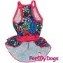 Платье ForMyDogs для собак "Ромашки" синее