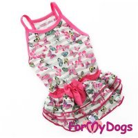 Платье ForMyDogs для собак "Бабочки"