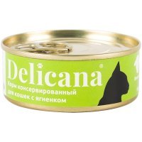 Delicana Влажный корм для взрослых кошек с Ягнёнком, 100г