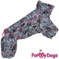 ForMyDogs Комбинезон облегчённый серо/розовый для девочек